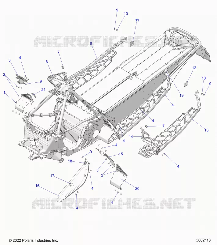CHASSIS, PROTECCIÃ³N DEL EMBRAGUE, FOOTRESTS, AND RUNNINGBOARDS