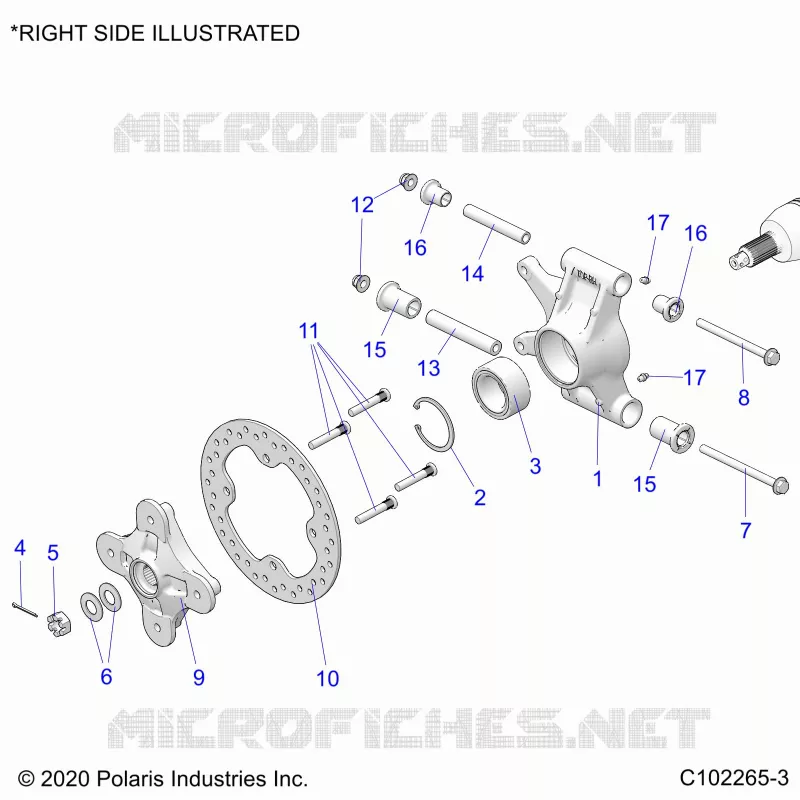SUSPENSION TRASERA HUBS, CARRIER AND BRAKE DISC