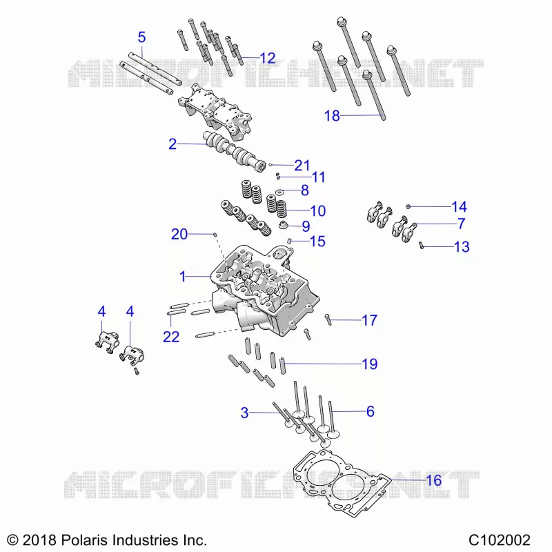 ENGINE, CULATA, CAM AND VALVES
