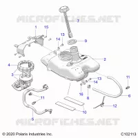 SISTEMA DE COMBUSTIBLE, FUEL TANK ASM.