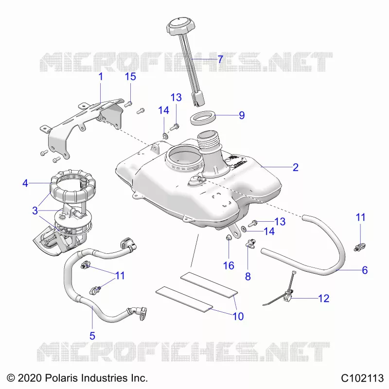 SISTEMA DE COMBUSTIBLE, FUEL TANK ASM.
