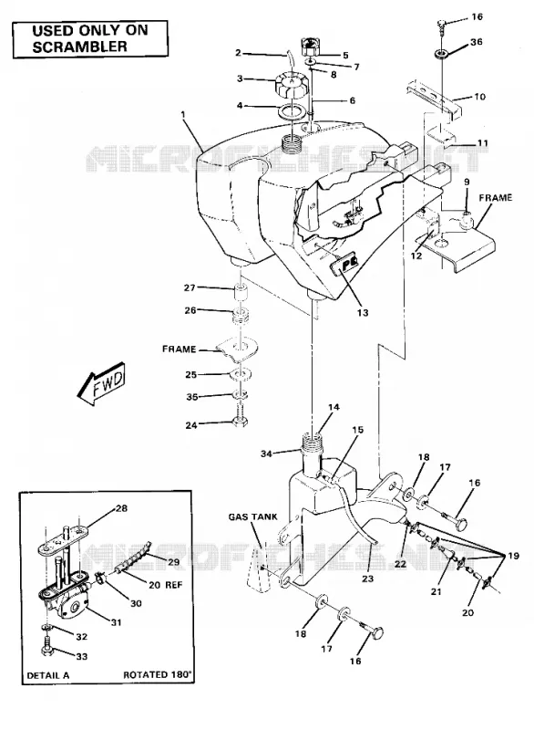 MONTAJE DEL DEPOSITO DE COMBUSTIBLE-SCRAMBLER (4911701170014A)