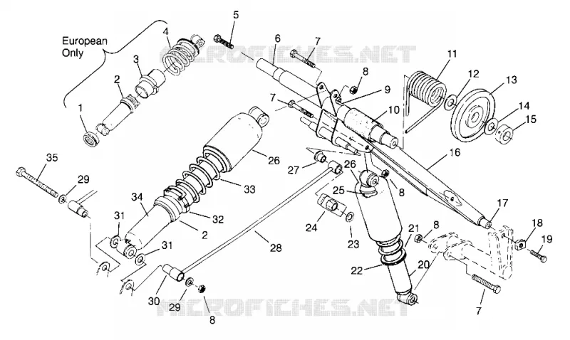 TRASERO ARM PAR XLT TOURING 0963357 and EUROPEAN XLT TOURING E963357 (4931923192B014)