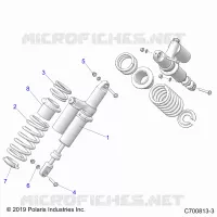 SUSPENSION, REAR MONTAJE DE DESCARGA