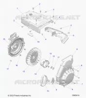 ENGINE, BLOWER HOUSING AND ARRANQUE DE RETROCESO