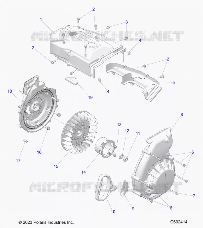 ENGINE, BLOWER HOUSING AND ARRANQUE DE RETROCESO