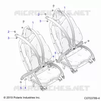 ASIENTO MOUNTING, REAR, 6 POINT