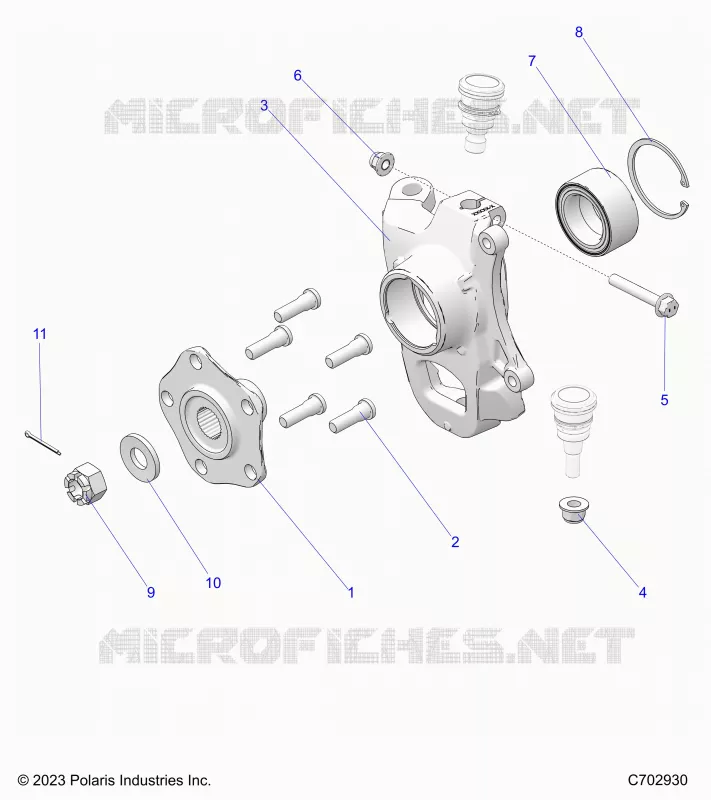 SUSPENSION, RUEDA DELANTERA HUB, KNUCKLE