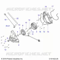 ENGINE, STATOR COVER AND VOLANTE