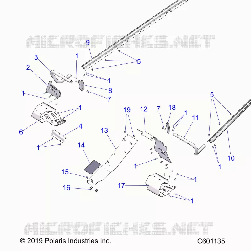 CHASSIS, PROTECCIÃ³N DEL EMBRAGUE, FOOTRESTS, TUNNEL GRIPS