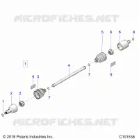 DRIVE TRAIN, TRANSMISION DELANTERA SHAFT
