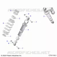 SUSPENSION, REAR MONTAJE DE DESCARGA