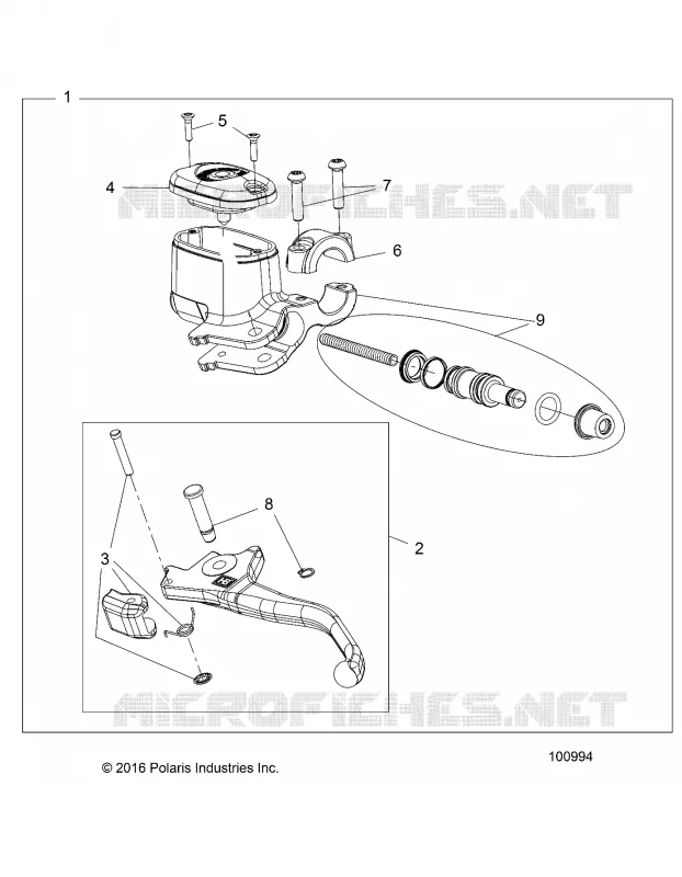 BRAKES, FRONT BRAKE LEVER AND CILINDRO MAESTRO