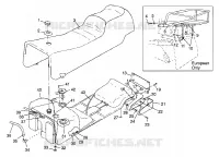 ASIENTO Y TANQUE DE GAS CLASSIC TOURING 0983365 and EUROPEAN CLASSIC TOURING E983 (4942484248A006)