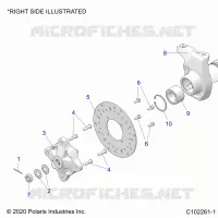 SUSPENSIÃ“N DELANTERA HUB, CARRIER, AND BRAKE DISC