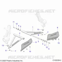 SUSPENSION, A-ARM AND PUNTAL MOUNTING