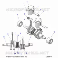 ENGINE, PISTON AND CIGUEÑAL