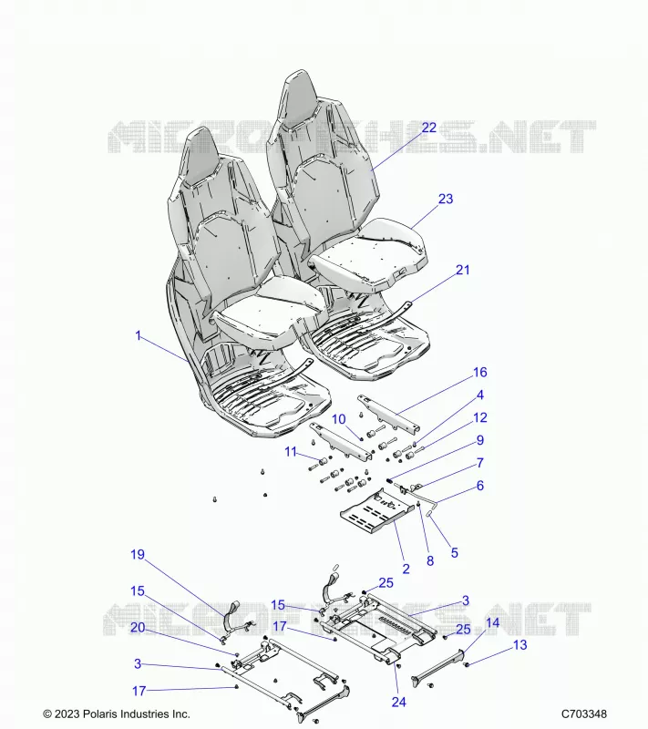 ASIENTO ASM. AND SLIDER, FRONT