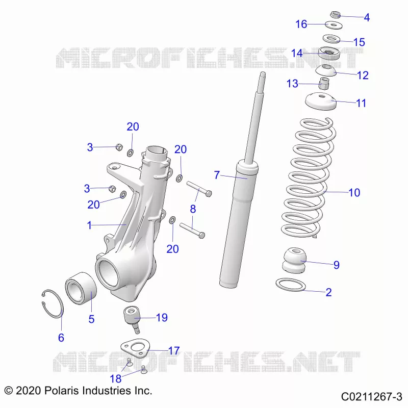 SUSPENSION, PUNTAL DELANTERO
