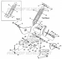 El balanceo del brazo y CHOQUE Sport 400L W97BA38C and Trail Blazer W97BA25C (4940124012B011)