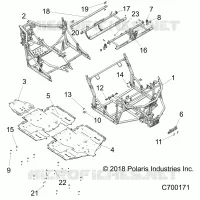 CHASSIS, MARCO PRINCIPAL AND SKID PLATES