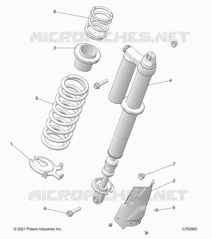 SUSPENSION, REAR MONTAJE DE DESCARGA, STANDARD/PREMIUM