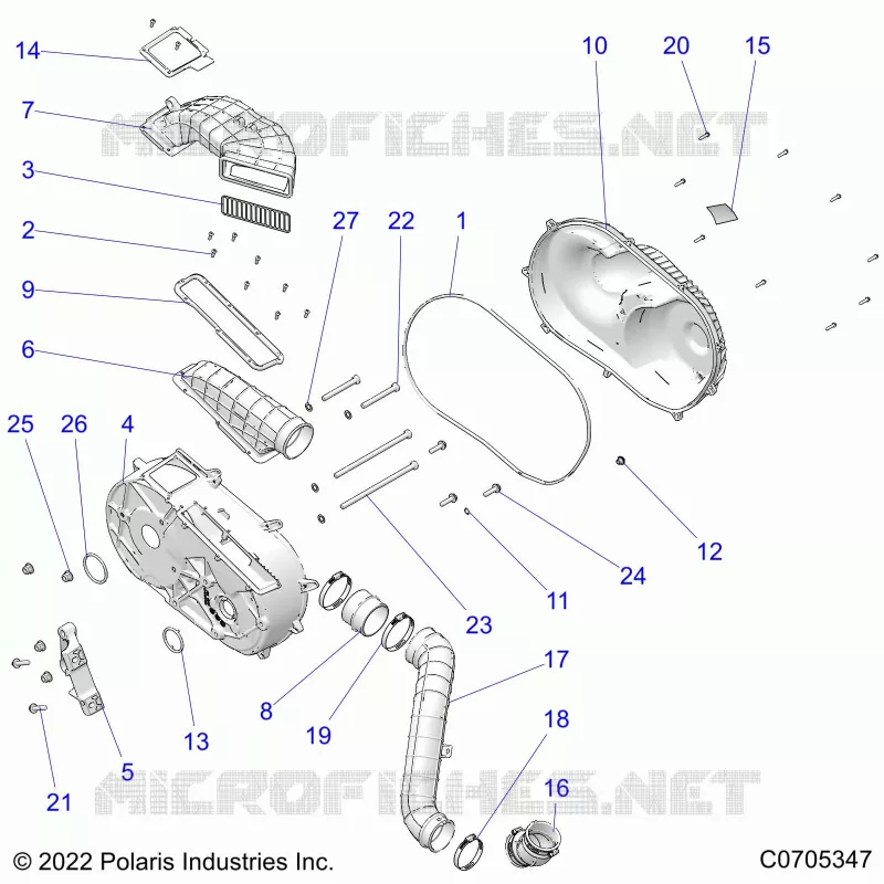 TREN, CLUTCH COVER AND DUCTING