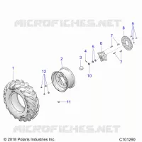 RUEDAS, FRONT TIRE AND BRAKE DISC
