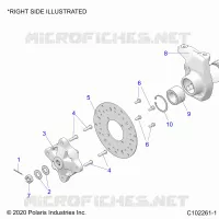 SUSPENSIÃ“N DELANTERA HUB, CARRIER, AND BRAKE DISC