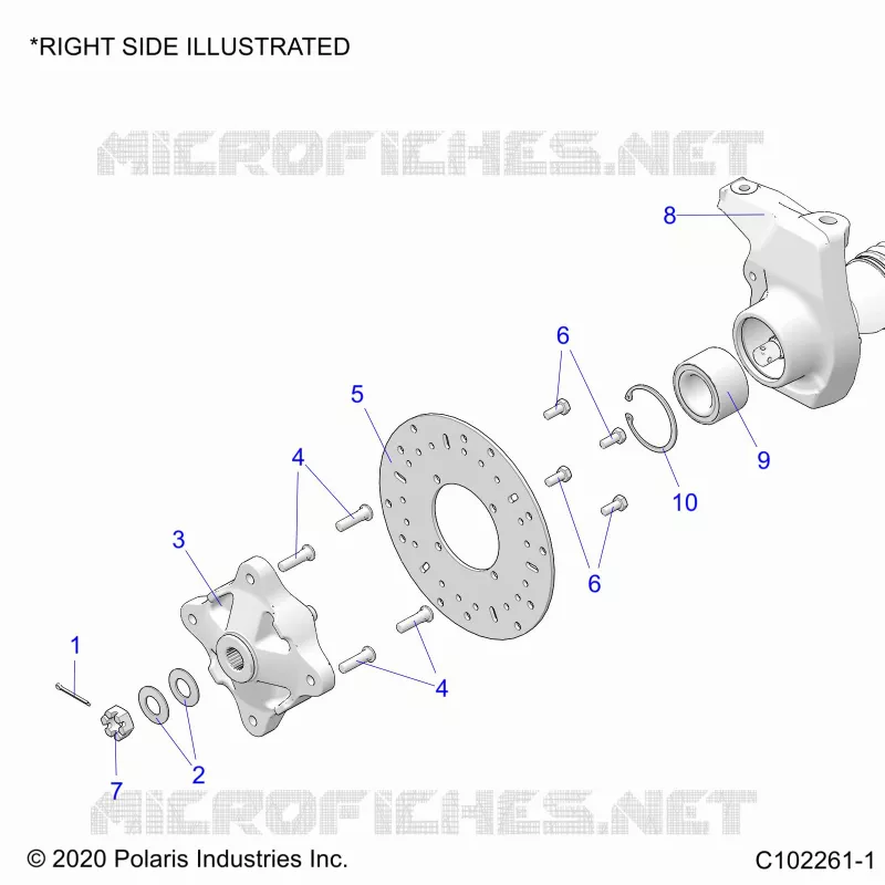 SUSPENSIÃ“N DELANTERA HUB, CARRIER, AND BRAKE DISC