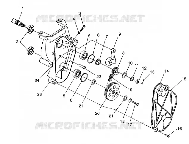 CHAINCASE ASSEMBLY TRAIL/0930761 AND  TRAIL DELUXE/0930243 (4923222322018A)