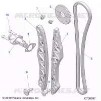 LA CADENA DE LEVAS AND TENSIONER