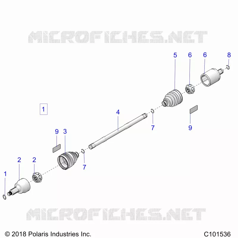 DRIVE TRAIN, TRANSMISION DELANTERA SHAFT