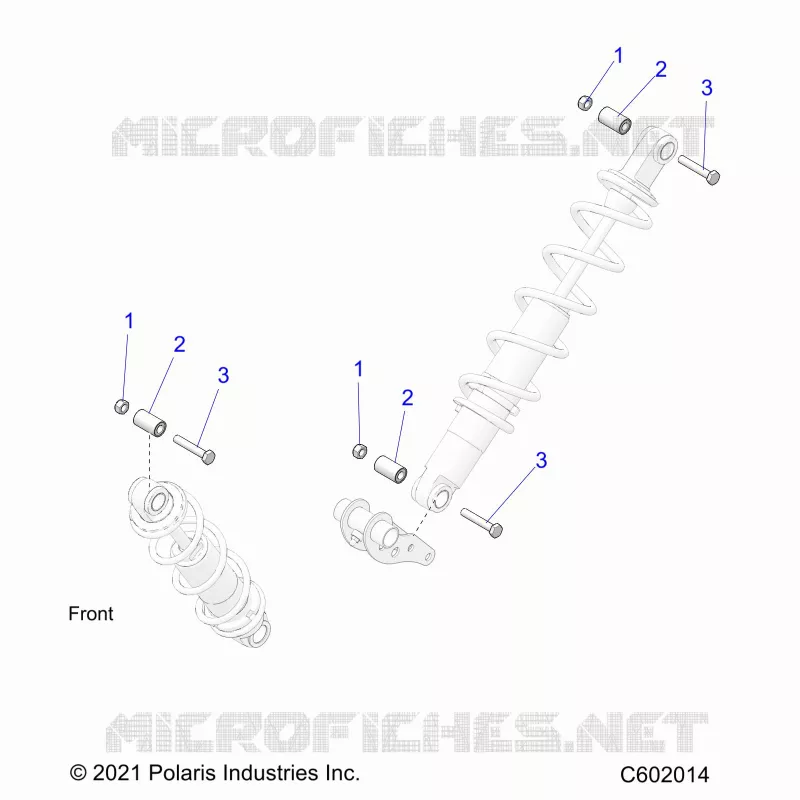 SUSPENSION, MONTAJE DE DESCARGA, REAR SUSP.