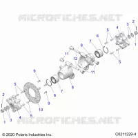 SUSPENSION TRASERA HUBS, CARRIER AND BRAKE DISC
