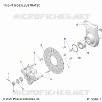 SUSPENSIÃ“N DELANTERA HUB, CARRIER, AND BRAKE DISC