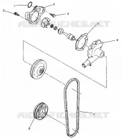BOMBA DE AGUA 500 EFI SKS 0962574, 500 EFI RMK 0962974, and EUROPEAN 500 EFI S (4931983198C010)