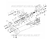 CAJA DE ENGRANAJES/FRENO and cubierta de la cadena MOUNTING Scrambler W957840 (4927252725C003)