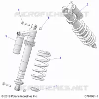 SUSPENSION, REAR MONTAJE DE DESCARGA