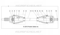 DRIVE TRAIN, TRANSMISION DELANTERA SHAFT