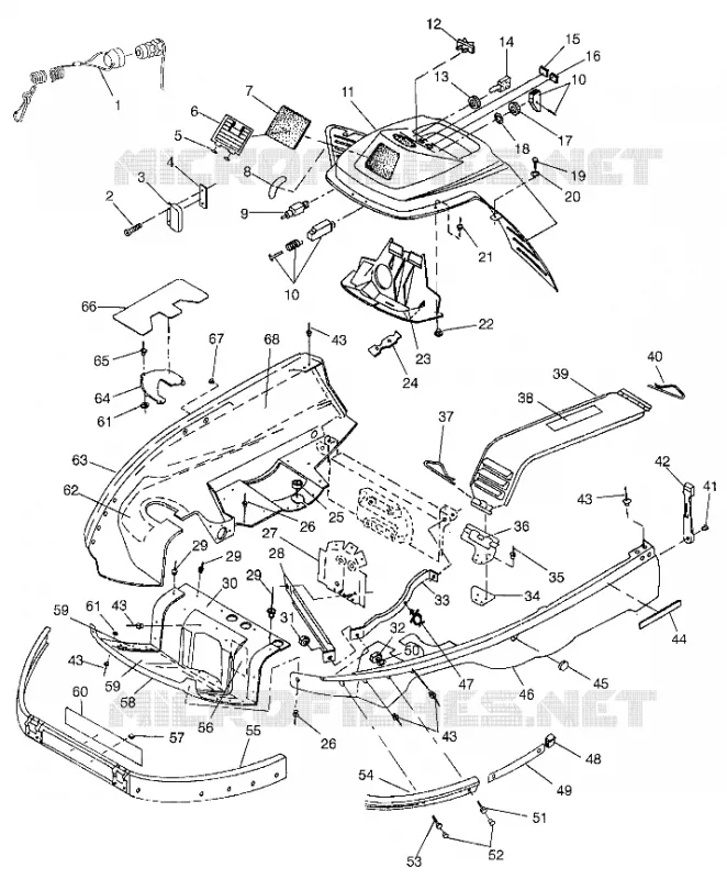 NOSEPAN y consola LITE TOURING 0983133 and EUROPEAN LITE TOURNG E983133 (4941934193A007)
