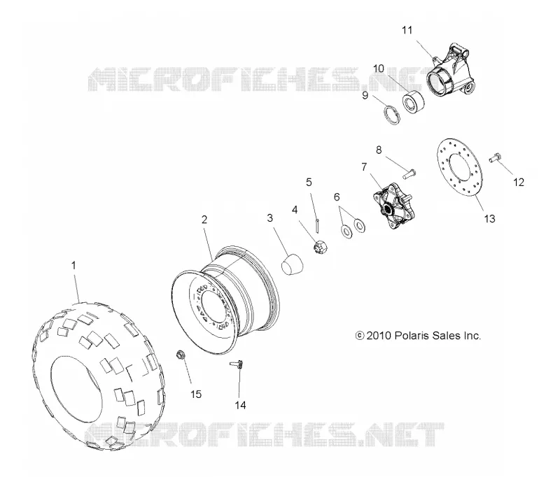 RUEDAS, REAR TIRE AND BRAKE DISC