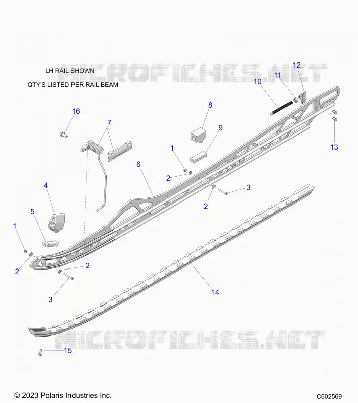 SUSPENSION, RAIL BEAM ASM, LH/RH