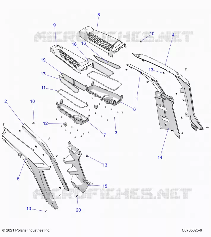CARROCERÍA POSTERIOR FENDERS AND BEZELS- Z24NME99A2/B2 (C0705025-9)