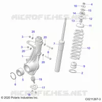 SUSPENSION, PUNTAL DELANTERO