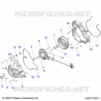ENGINE, STATOR COVER AND FLYRUEDA