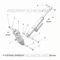 SUSPENSION, MONTAJE DE DESCARGA, REAR SUSP.
