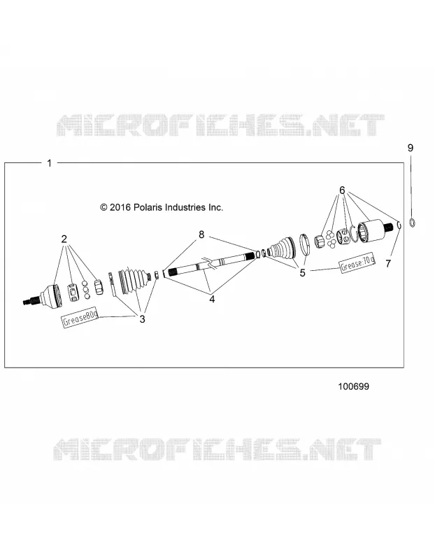 DRIVE TRAIN, TRASERO UNIDAD SHAFT