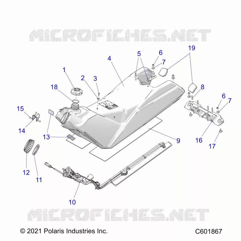SISTEMA DE COMBUSTIBLE, FUEL TANK ASM.