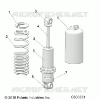 SUSPENSION, CHOQUE, FRONT TRACK
